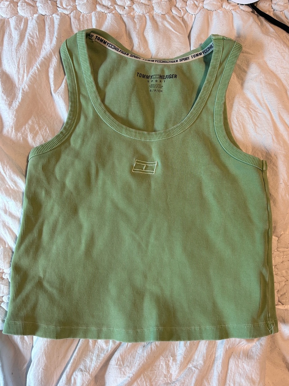 Tommy Hilfiger Sport Light green tank top size S